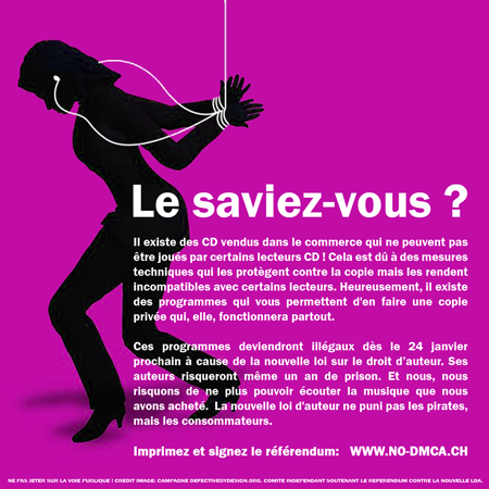 Flyer No Swiss DMCA verso